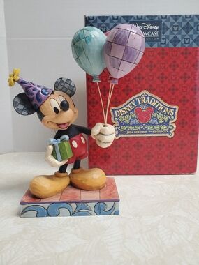 Disney Traditions Jim Shore Mickey Mouse with Balloons - Purple